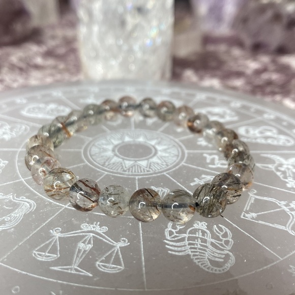 Orecchini in quarzo rutilato Orecchini in argento Sterling 925 Ciondoli